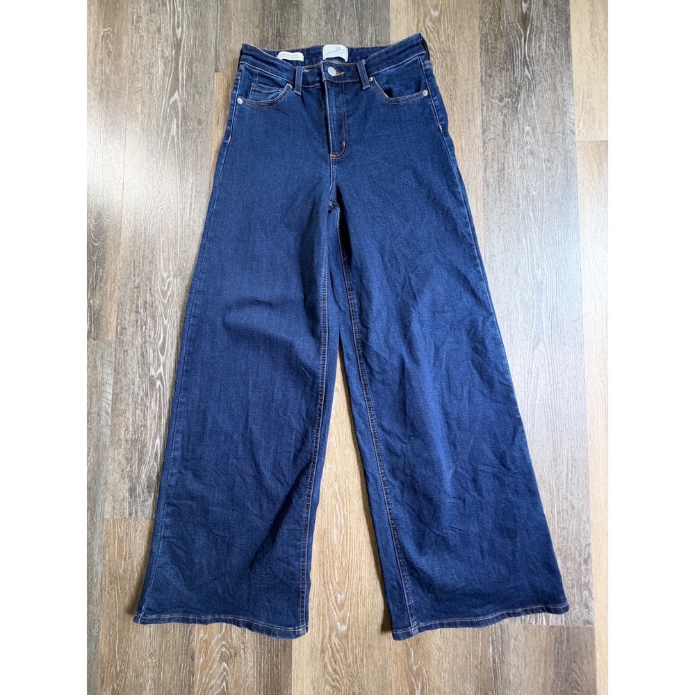 Universal Thread Wide Leg Jeans Womens 26" Dark Wash High Rise Everyday Denim